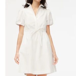 NWT J. Crew Factory Petite collared short-sleeve tie-waist mini dress SZ 0 & 6
